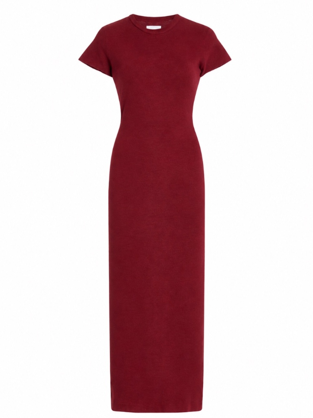AEXAE Cashmere T-Shirt Maxi Dress in Burgundy Size XL